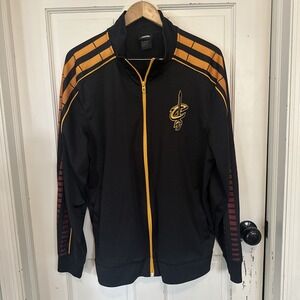 ADIDAS CLEVELAND CAVALIERS NBA Zip Up Jacket Adult SIZE LARGE BLACK